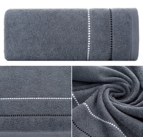 Ręcznik Frotte 50x90 Eurofirany SUZI popiel 500gsm Kąpielowy Chłonny  
