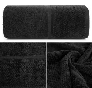 Ręcznik Frotte 50x90 Eurofirany IBIZA czarny 550gsm Kąpielowy Chłonny 