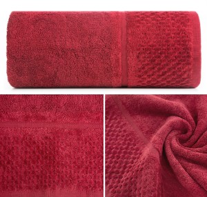Ręcznik Frotte 50x90 Eurofirany IBIZA czerwony 550gsm Kąpielowy Chłonny 