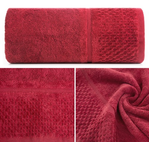 Ręcznik Frotte 50x90 Eurofirany IBIZA czerwony 550gsm Kąpielowy Chłonny 