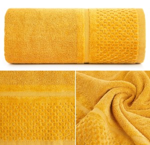 Ręcznik Frotte 50x90 Eurofirany IBIZA musztarda 550gsm Kąpielowy Chłonny 