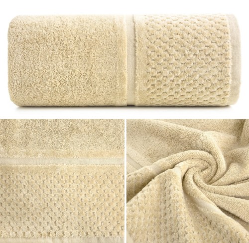 Ręcznik Frotte 50x90 Eurofirany IBIZA beżowy 550gsm Kąpielowy Chłonny 
