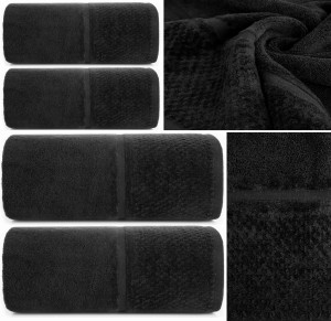 Komplet Ręczników Kąpielowych Eurofirany Frotte 2x50x90 + 2x70x140 czarny