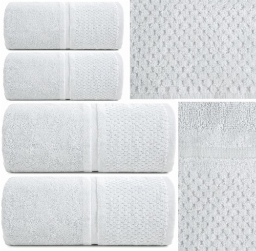 Komplet Ręczników Kąpielowych Eurofirany Frotte 2x50x90 + 2x70x140 srebrny
