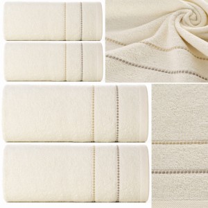 Komplet Ręczników Kąpielowych 500gsm 4szt 2x50x90 + 2x70x140 kremowy