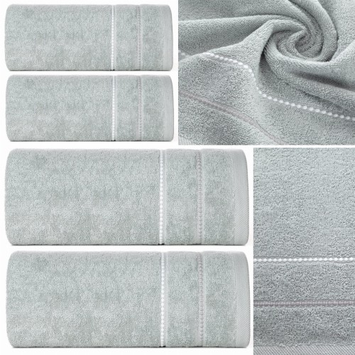 Komplet Ręczników Kąpielowych 500gsm 4szt 2x50x90 + 2x70x140 srebrny