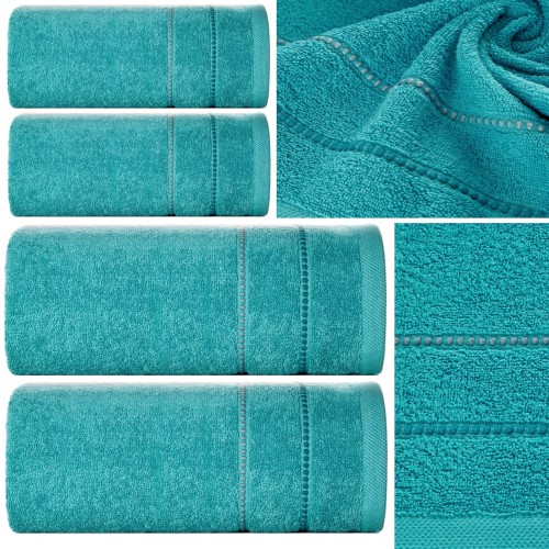 Komplet Ręczników Kąpielowych 500gsm 4szt 2x50x90 + 2x70x140 turkus