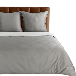 Pościel Satyna Bawełniana 160x200 EVA 08C srebrny Eurofirany Minge Ekskluzywna