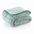 Koc Narzuta 170x210 Bukla KOALA zielony+biały Sherpa Eurofirany Gruby 250gsm