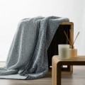 Granatowy Komplet Narzut Na Kanapę i Fotele 200x220 + 2x70x160 Eurofirany