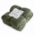Koc Dwustronny 170x210 Polar Bukla TEDY oliwkowy Eurofirany Sherpa Baranek