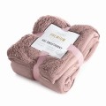 Koc Dwustronny 170x210 Polar Bukla TEDY różowy Eurofirany Sherpa Baranek
