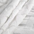 Koc Narzuta Fotelówka 70x160 Eurofirany CARO biały Na Prezent Ciepły 340gsm