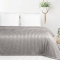 Koc Narzuta Flano 150x200 Eurofirany SOFT beż Na Prezent Pasy 300gsm