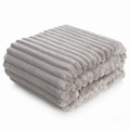 Koc Narzuta Flano 150x200 Eurofirany SOFT beż Na Prezent Pasy 300gsm
