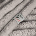 Koc Narzuta Flano 150x200 Eurofirany SOFT beż Na Prezent Pasy 300gsm
