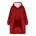 Kocobluza z Kapturem HOODIE Bordowa Na Prezent 2w1 Z Kapturem Ciepła Koc