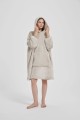 Kocobluza z Kapturem HOODIE Beżowa Na Prezent 2w1 Z Kapturem Ciepła Koc