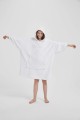 Kocobluza z Kapturem HOODIE Biała Na Prezent 2w1 Z Kapturem Ciepła Koc