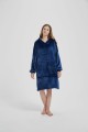 Kocobluza z Kapturem HOODIE Granatowa Na Prezent 2w1 Z Kapturem Ciepła Koc