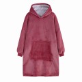 Kocobluza z Kapturem HOODIE Pudrowa Na Prezent 2w1 Z Kapturem Ciepła Koc