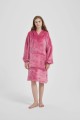 Kocobluza z Kapturem HOODIE Pudrowa Na Prezent 2w1 Z Kapturem Ciepła Koc