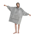 Kocobluza z Kapturem HOODIE Szara Na Prezent 2w1 Z Kapturem Ciepła Koc