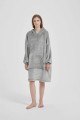 Kocobluza z Kapturem HOODIE Szara Na Prezent 2w1 Z Kapturem Ciepła Koc
