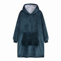 Kocobluza z Kapturem HOODIE Turkusowa Na Prezent 2w1 Z Kapturem Ciepła Koc