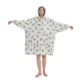 Kocobluza z Kapturem HOODIE XMAS DEER Na Prezent 2w1 Z Kapturem Ciepła Koc