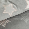 Pościel Z Mikrofibry 160x200 FLANO STAR srebrny+biały Eurofirany Ciepła Na Zimę