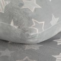 Pościel Z Mikrofibry 160x200 FLANO STAR srebrny+biały Eurofirany Ciepła Na Zimę