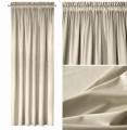 Eurofirany Zasłona o aksamitnej strukturze 140x270 Taśma MELANIE krem