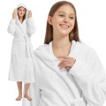 Szlafrok Z Kapturem Unisex PAULO biały S/M Ciepły Z Kapturem Na Prezent