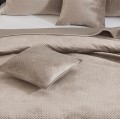 Narzuta Na Łóżko 240x260 Welwet MAYA beż Welwetowa Pikowana Kapa