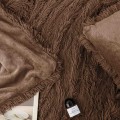 Narzuta Na Fotel 70x150 Włochacz Futrzak Koc Fotelówka Pled YETI brązowa