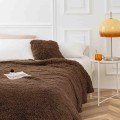 Narzuta Na Fotel 70x150 Włochacz Futrzak Koc Fotelówka Pled YETI brązowa