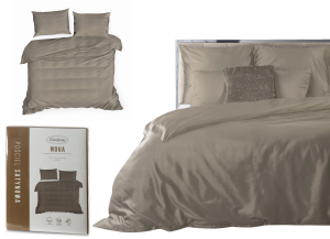 Eurofirany Pościel 200x220 Bawełna Satynowa Dwustronna NOVA kawa
