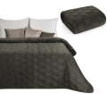 Narzuta Na Łóżko 200x220 Eurofirany SOFIA 5 stalowa Welwetowa Pikowana