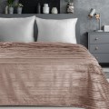 Koc Wytłaczany 200x220 Eurofirany NINA pudrowy Na Prezent Flano 260 GSM