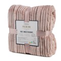Koc Wytłaczany 150x200 Eurofirany NINA pudrowy Na Prezent Flano 260 GSM