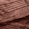 Koc Wytłaczany 200x220 Eurofirany NINA mocha Na Prezent Flano 260 GSM