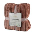 Koc Wytłaczany 150x200 Eurofirany NINA mocha Na Prezent Flano 260 GSM