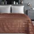 Koc Wytłaczany 150x200 Eurofirany NINA mocha Na Prezent Flano 260 GSM