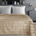 Koc Wytłaczany 200x220 Eurofirany NINA kremowy Na Prezent Flano 260 GSM
