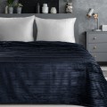 Koc Wytłaczany 150x200 Eurofirany NINA granatowy Na Prezent Flano 260 GSM