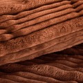 Koc Wytłaczany 200x220 Eurofirany NINA ceglany Na Prezent Flano 260 GSM