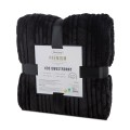 Koc Wytłaczany 150x200 Eurofirany NINA czarny Na Prezent Flano 260 GSM