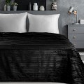 Koc Wytłaczany 150x200 Eurofirany NINA czarny Na Prezent Flano 260 GSM