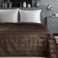 Koc Wytłaczany 150x200 Eurofirany NINA c. brązowy Na Prezent Flano 260 GSM